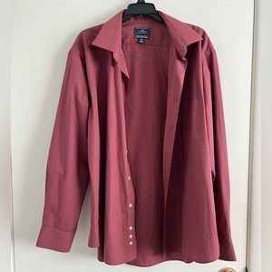 Dockers red button down shirt